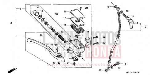 FR. BRAKE MASTER CYLINDER VT600CJ de 1988